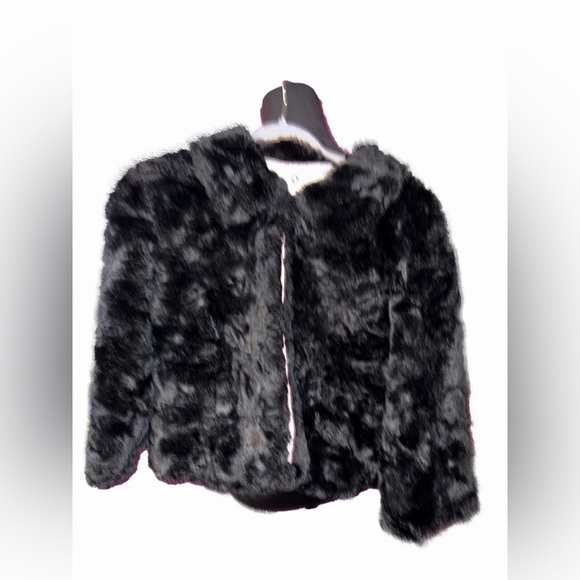 kenzie Other - 🆕💜 Kenzie Girls Black Faux Fur Jacket Soft Plush Cozy Size 8